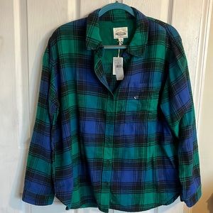New with tags American Eagle large super soft flannel shirt.